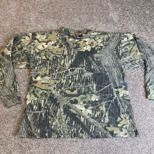 Sasquatch Mens T-Shirt Gray Tan Camouflage Long Sleeve Breathable Crew Neck XL